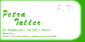 petra taller business card